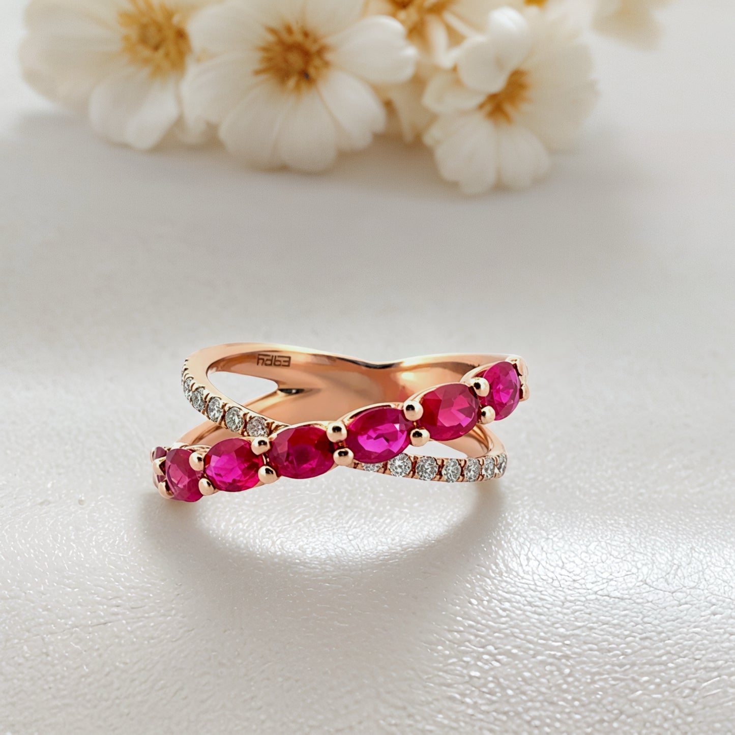EFFY Ruby & Diamond CrissCross Ring