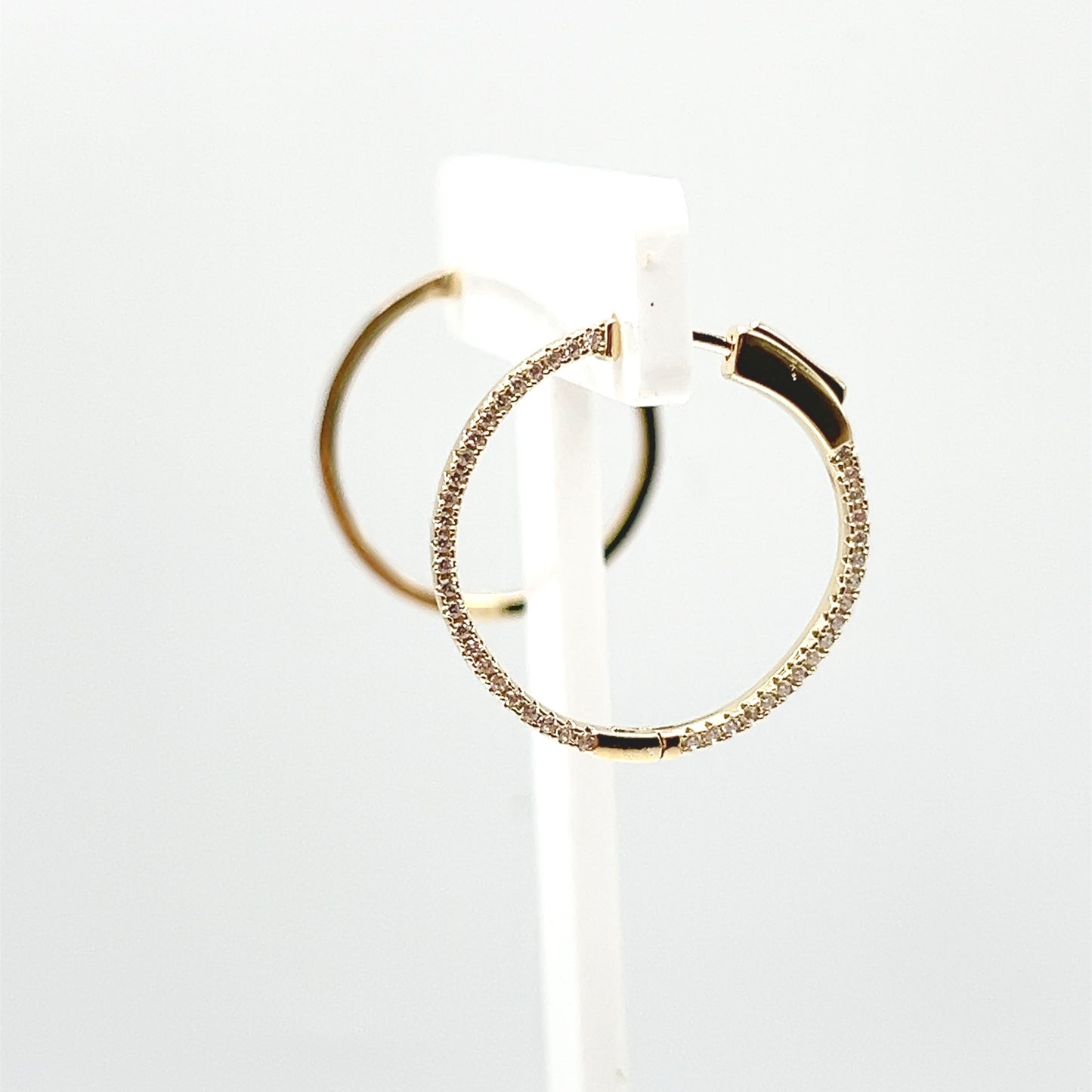 Side Set Hoop Earrings