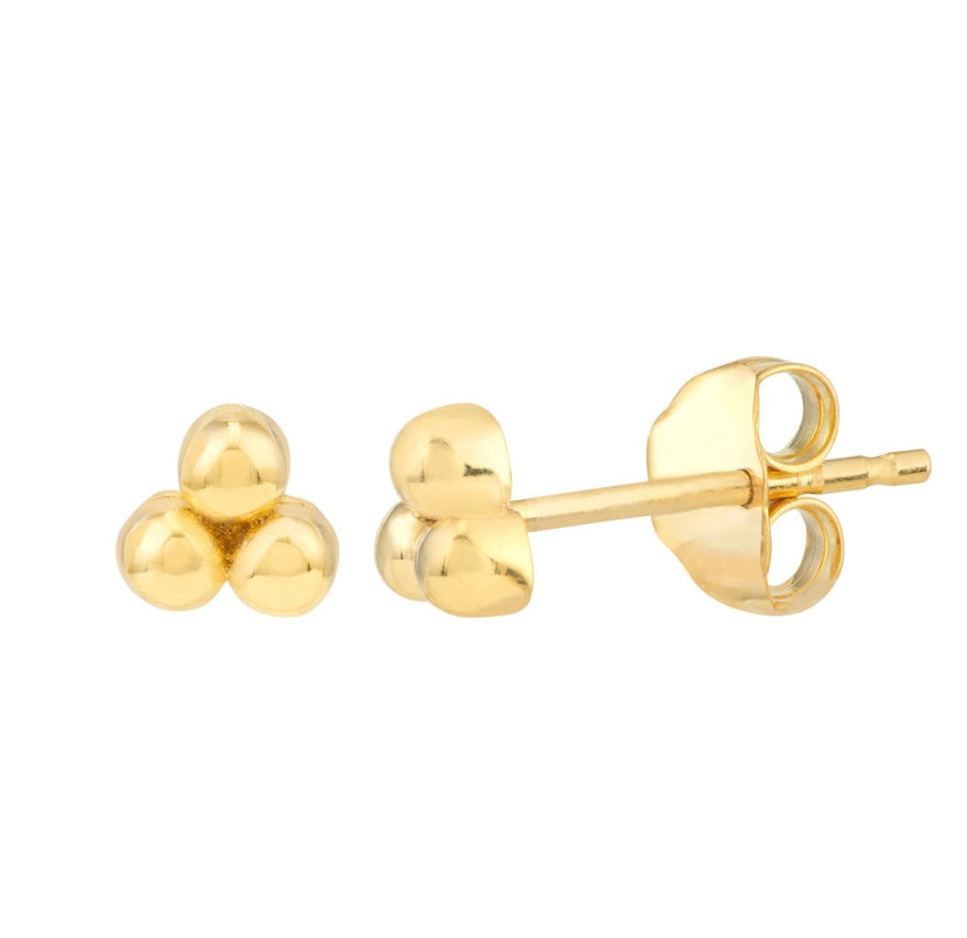 Bead Trinity Stud Earrings