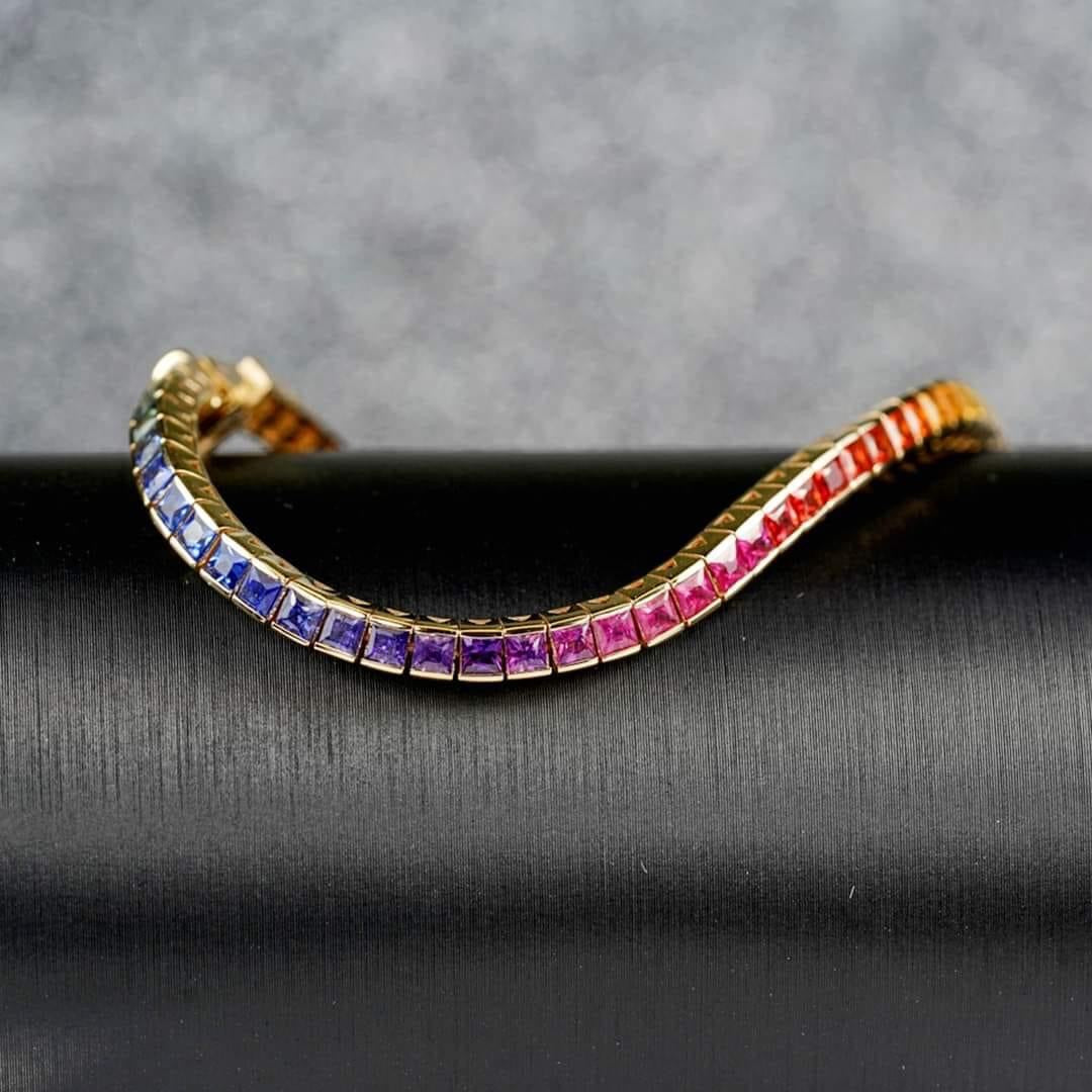 Rainbow Sapphire Bracelet