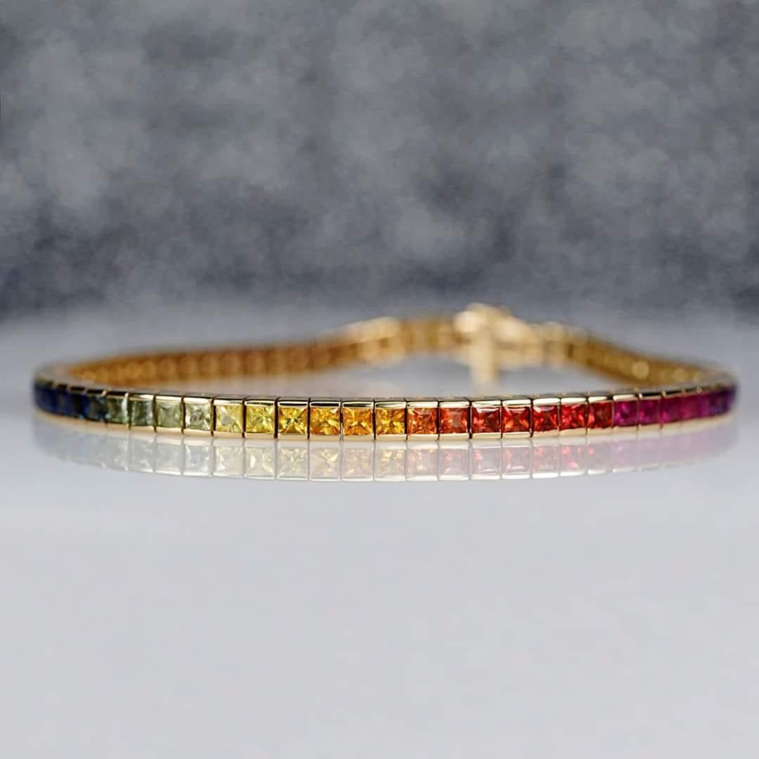 Rainbow Sapphire Bracelet