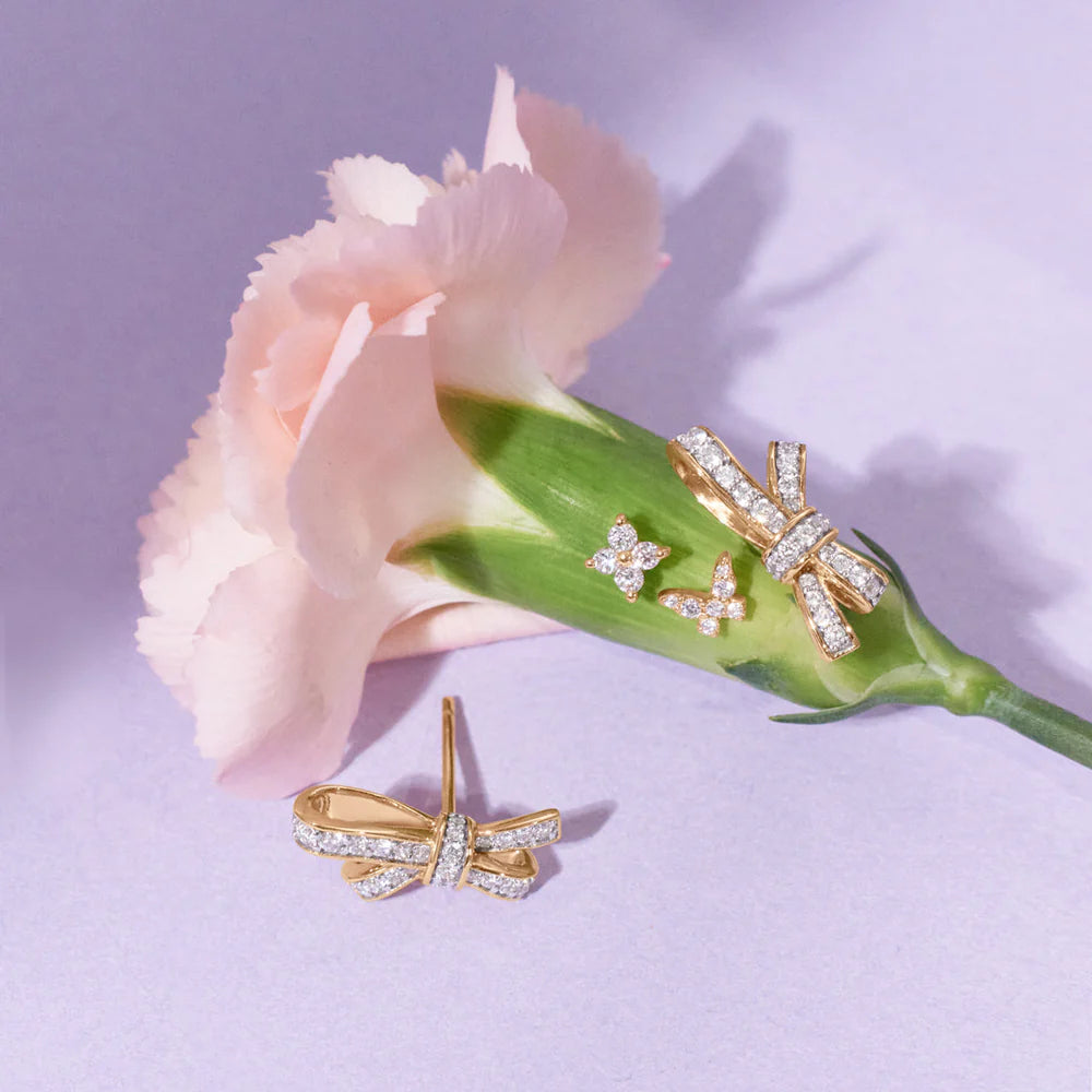 Lab Grown Diamond Bow Studs