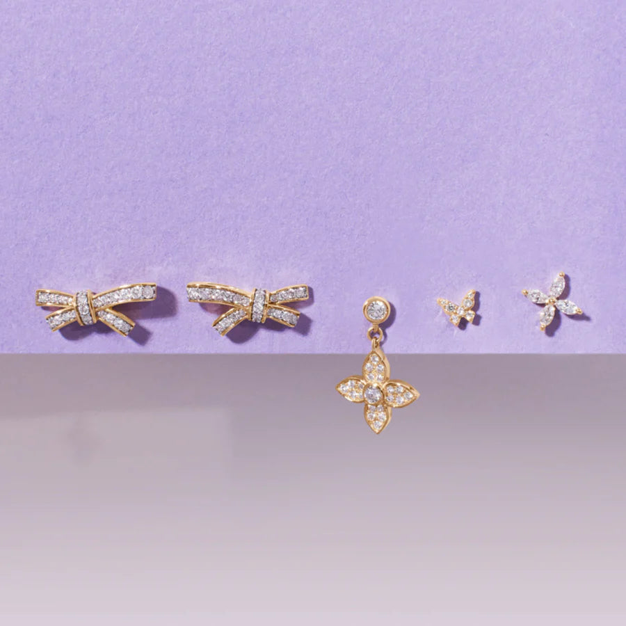 Lab Grown Diamond Bow Studs
