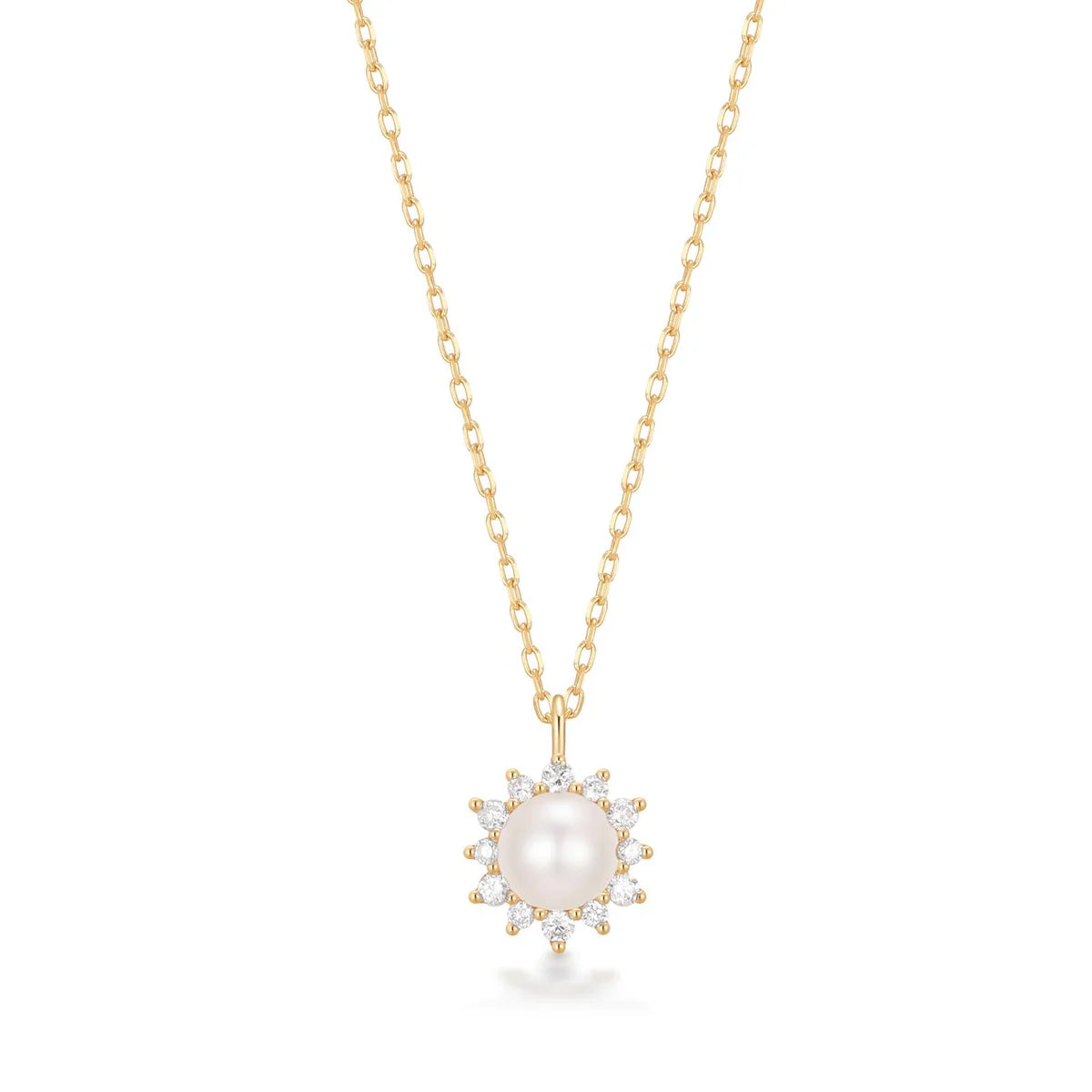 LISETTE |  Pearl with Lab Grown Diamond Accent Necklace