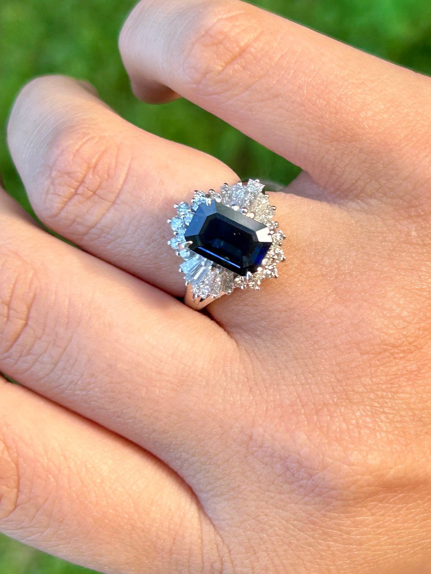 Sapphire and Diamond Ring Platinum