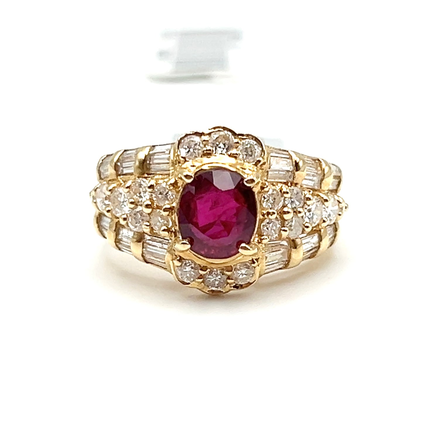 Thai Ruby and Diamond Ring 18k