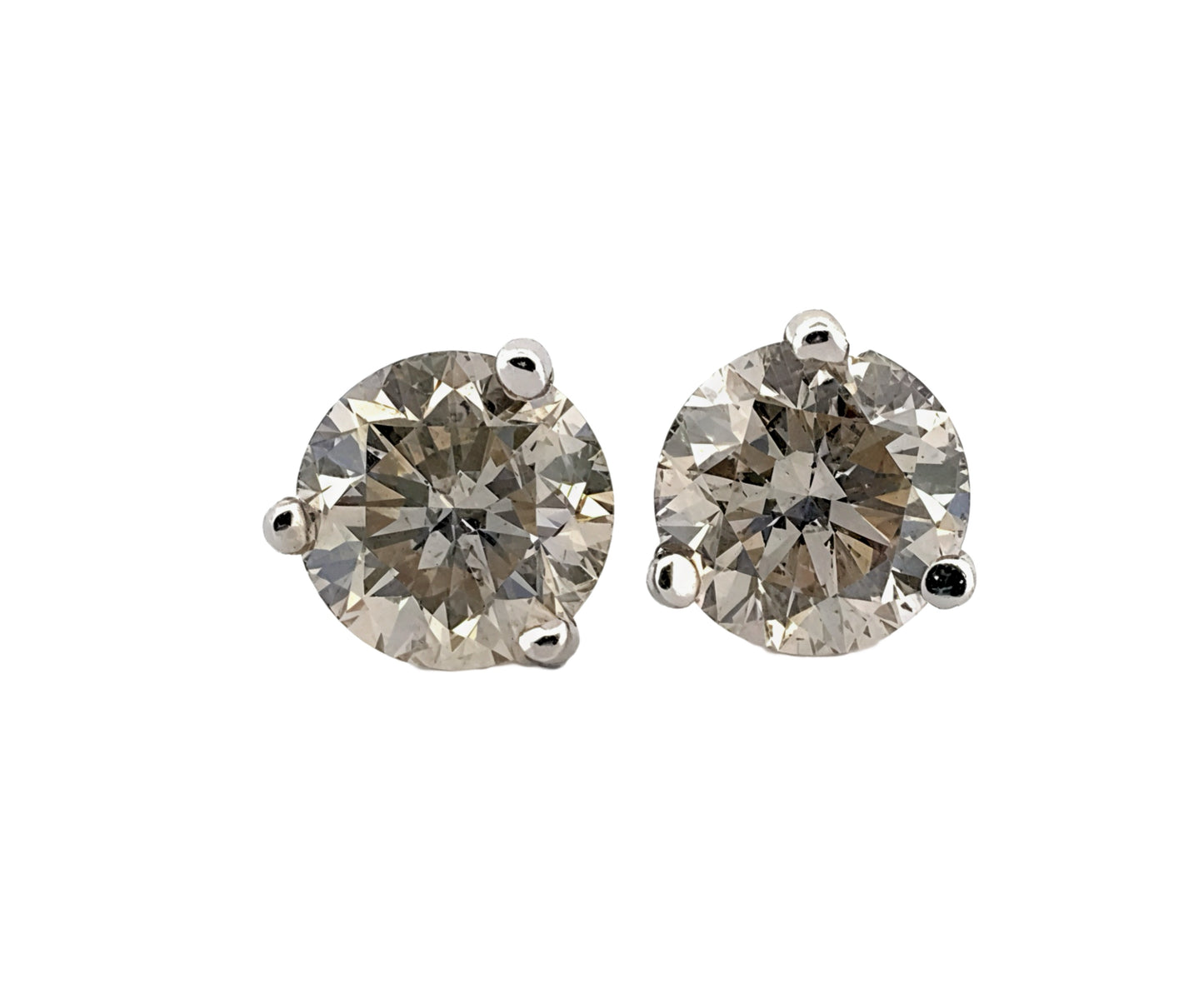 Natural Diamond Stud Earrings .90 CTW