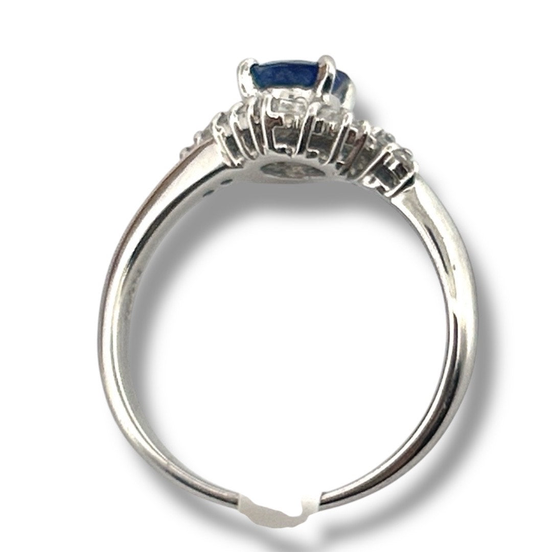 Vintage Sapphire and Diamond Ring Platinum