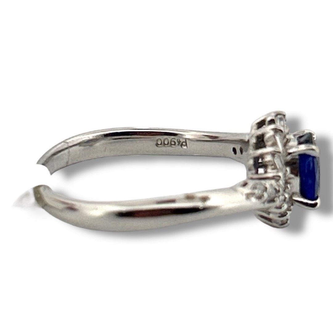 Vintage Sapphire and Diamond Ring Platinum