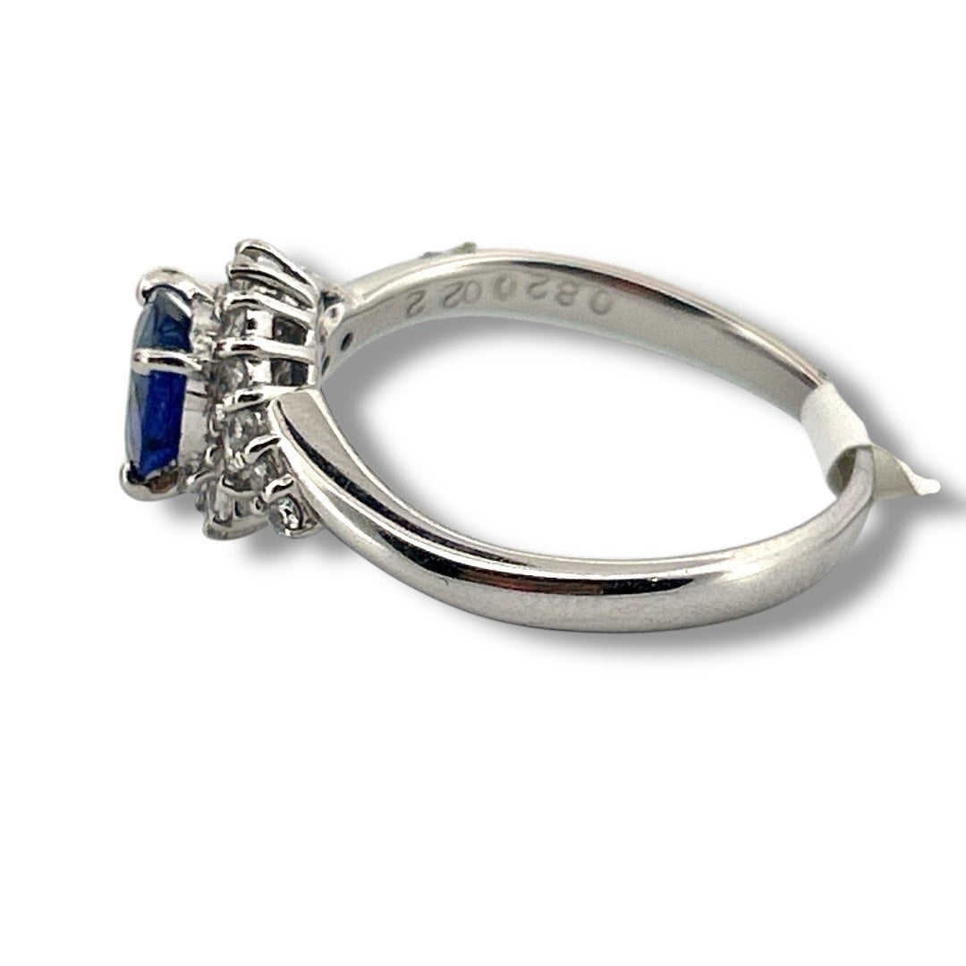 Vintage Sapphire and Diamond Ring Platinum