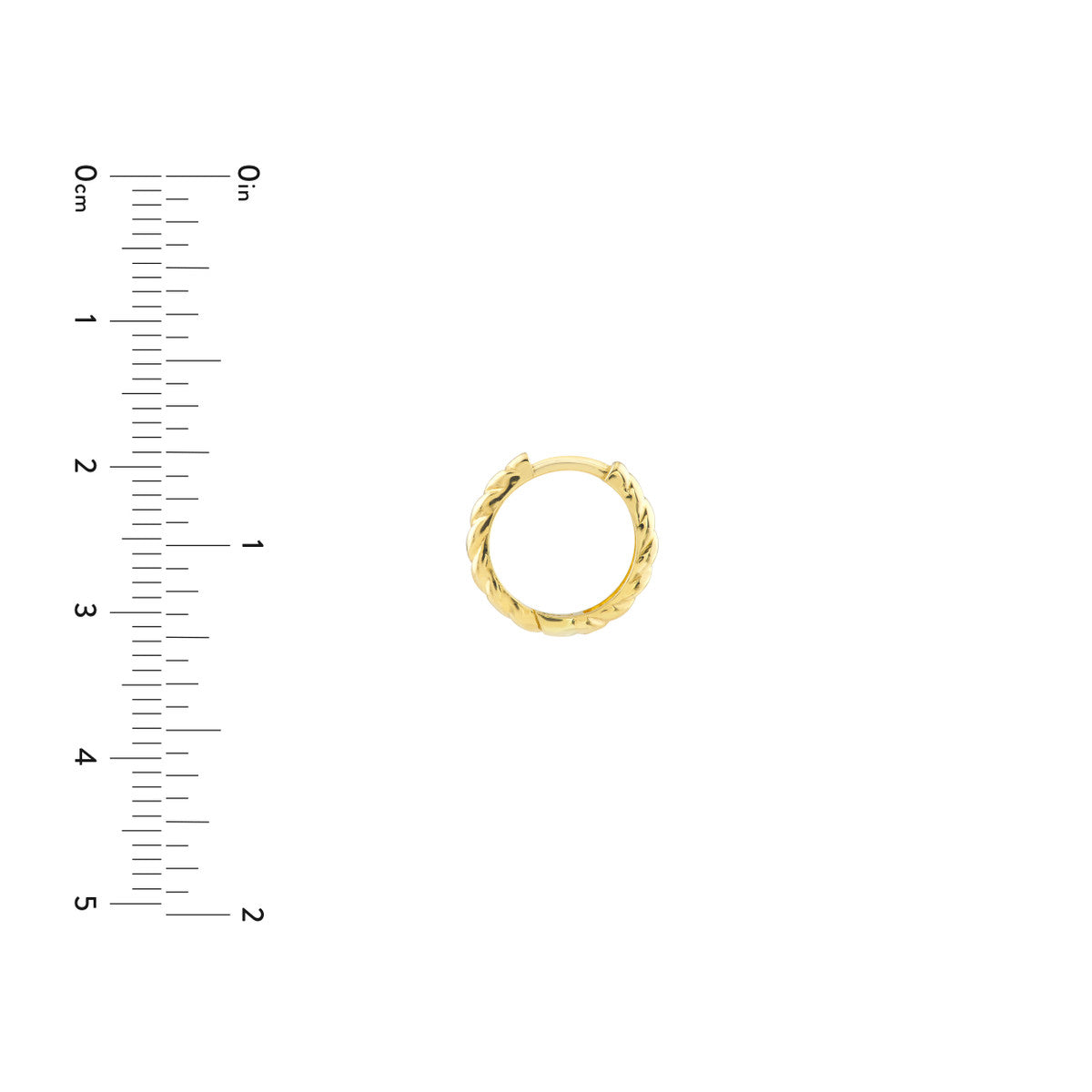 Small Ribbed Polished Hoops