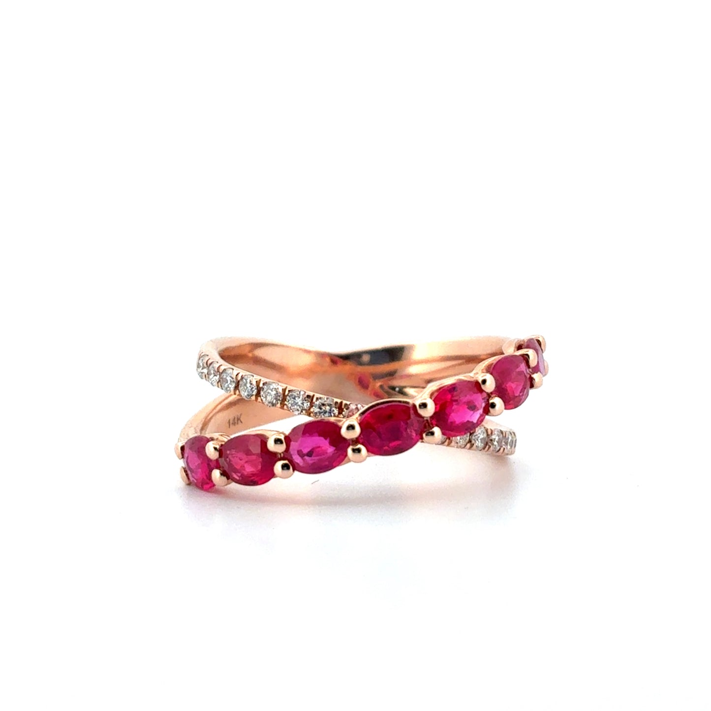 EFFY Ruby & Diamond CrissCross Ring