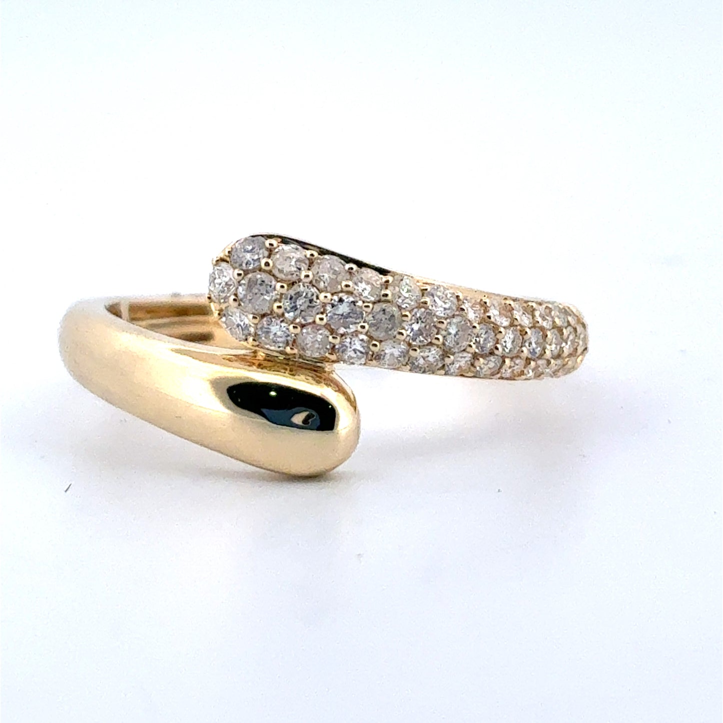 Diamond Modern Bypass Ring