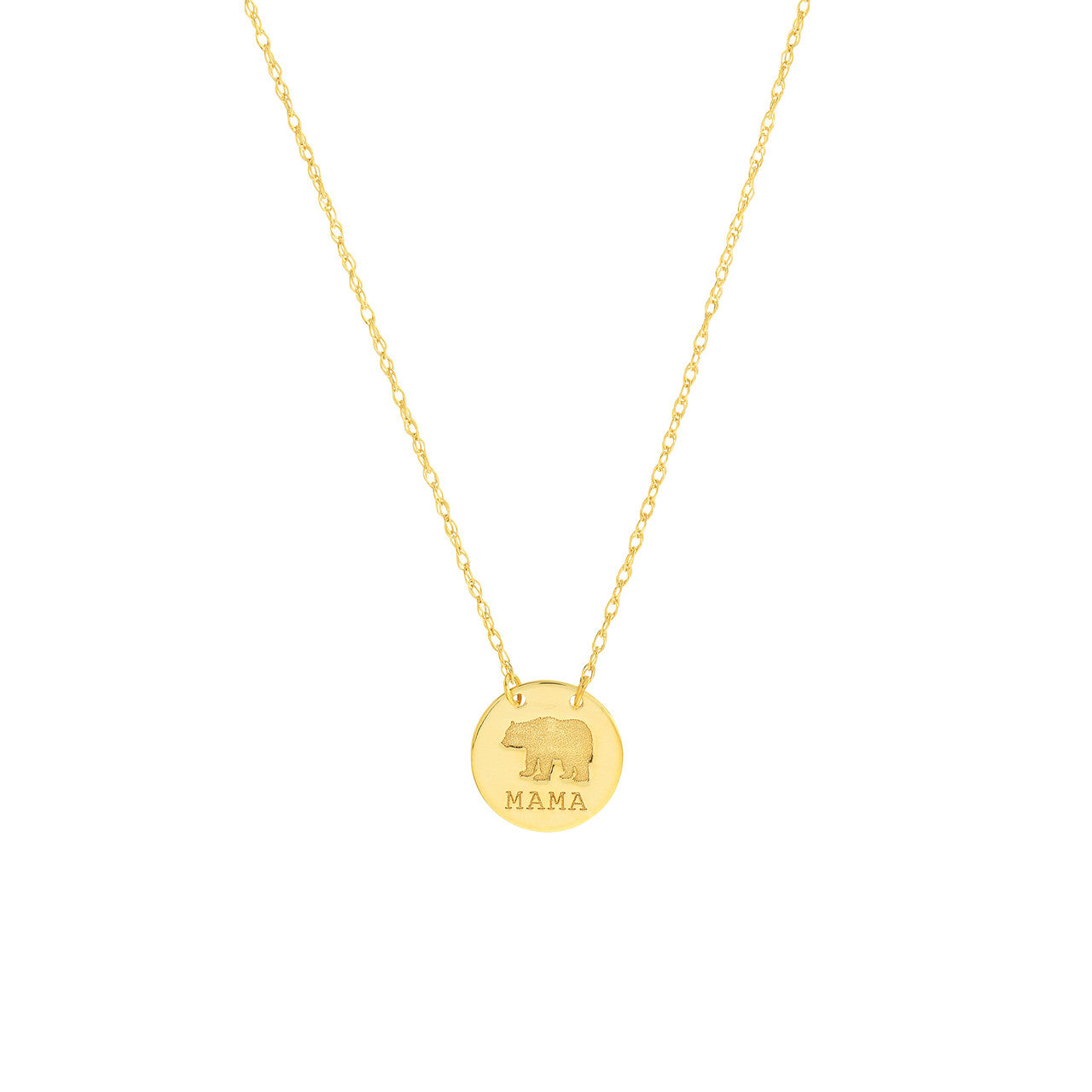 Mama Bear Mini Disc Adjustable Necklace