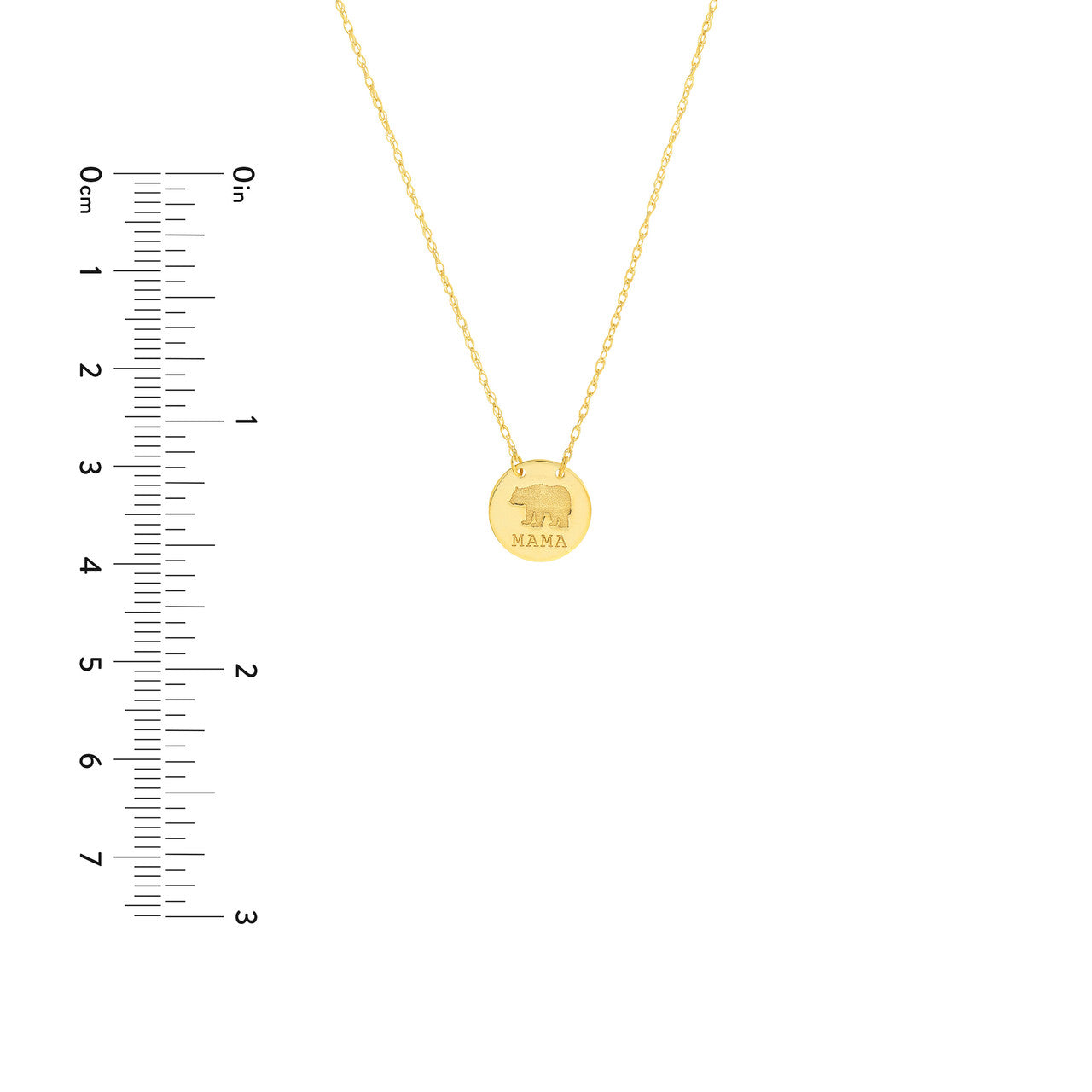 Mama Bear Mini Disc Adjustable Necklace