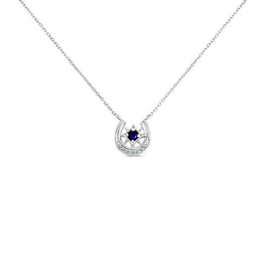 Horseshoe Sapphire Necklace