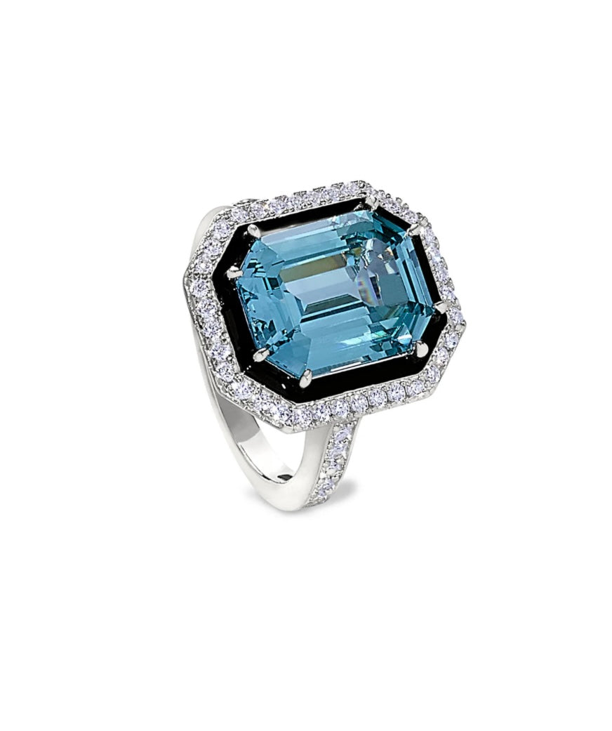 Aqua Dinner Ring