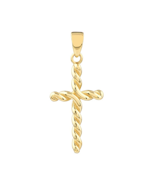 Small Twist Cross Pendant