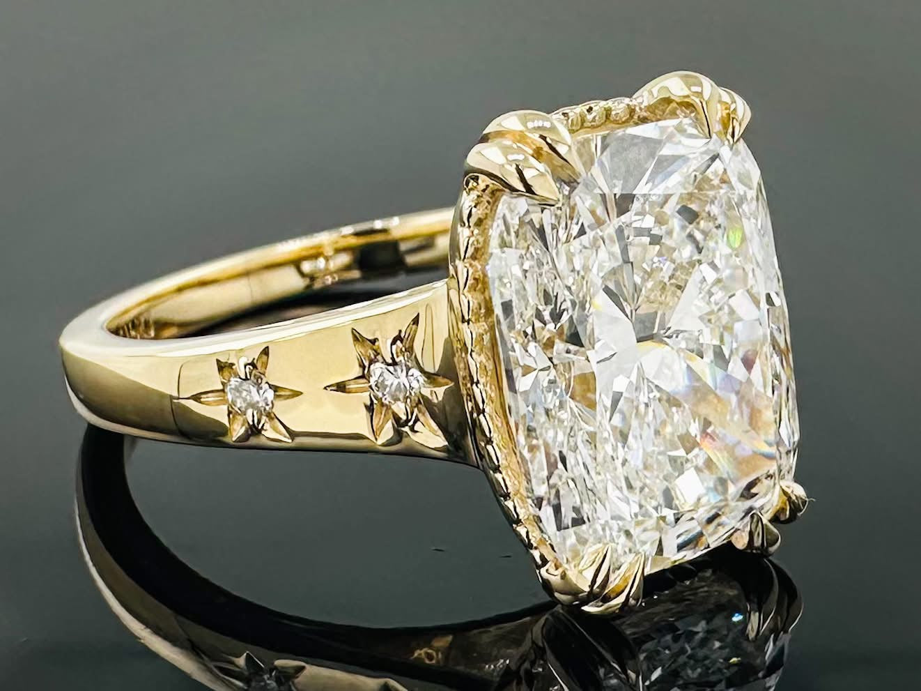 Celestial Cushion Diamond Engagement Ring 3ct