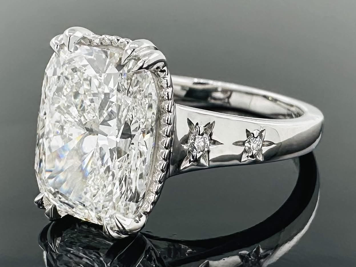 Celestial Cushion Diamond Engagement Ring 3ct
