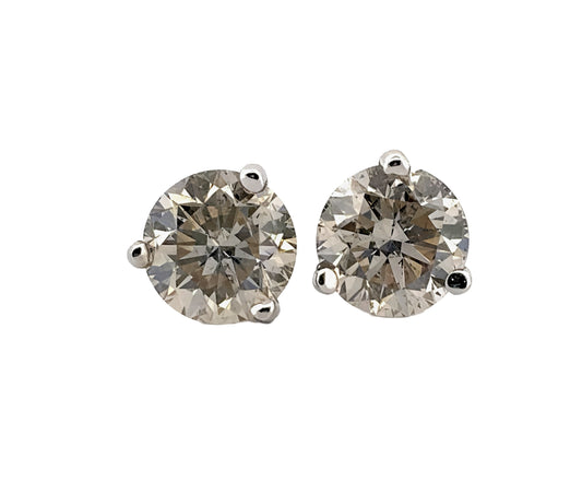 Natural Diamond Stud Earrings .90 CTW