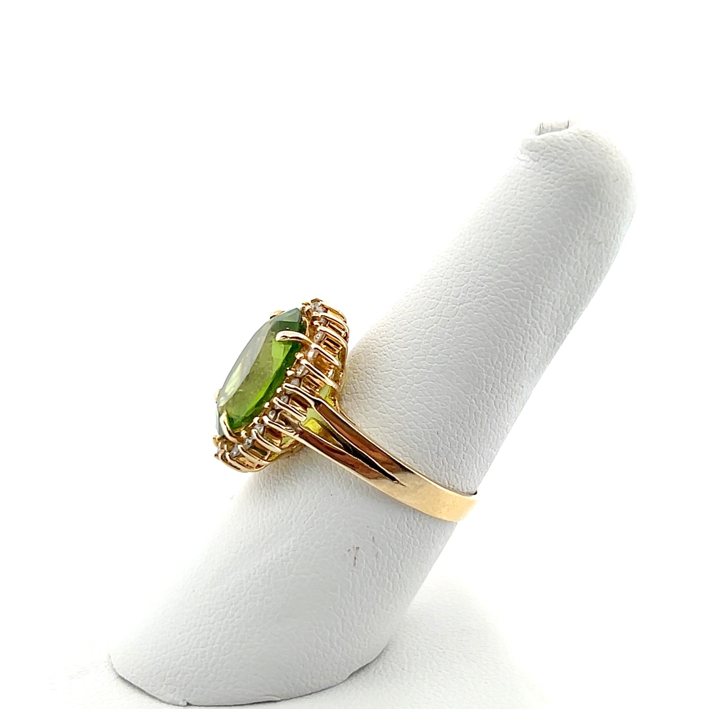 Vintage Peridot and Diamond Ring