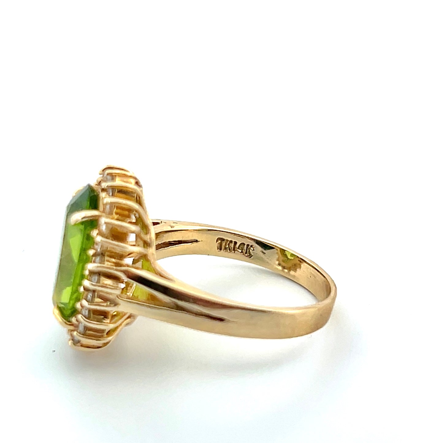 Vintage Peridot and Diamond Ring