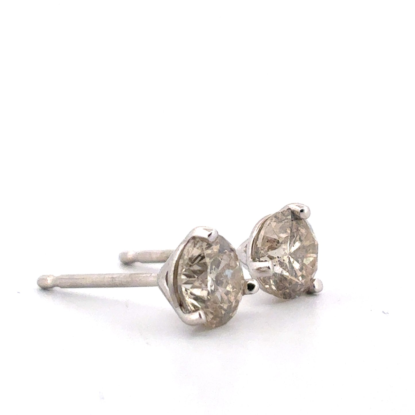 Natural Diamond Stud Earrings .90 CTW