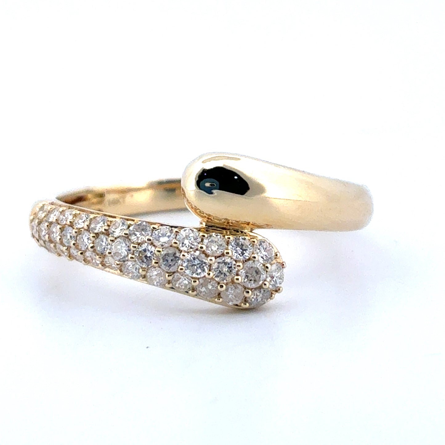 Diamond Modern Bypass Ring